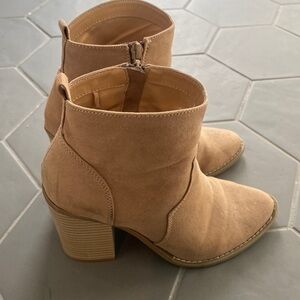 Express Light Brown Ankle Booties